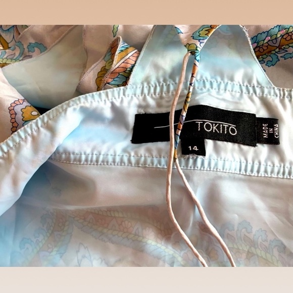 Tokito floral-print sequinned blue camisole - Picture 5 of 8